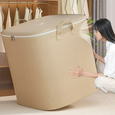 VALSEEL Heavy Duty Storage With Reinforced Handles Extra Large Storage Bags For Clothes Tote Bag Double Zipper For Space Saving Travel