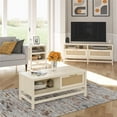 thumbnail image 6 of Lennon End Table, Ivory Oak and Faux Rattan, 6 of 9