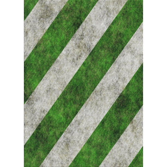 Ahgly Company Indoor Rectangle Patterned Shamrock Green Novelty Area Rugs, 8' x 12'