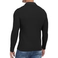 thumbnail image 4 of HAOMEIL Men's Polo Shirts Muscle V Neck T-Shirts Long Sleeve Slim Fit Polo Shirts for Men, 4 of 7