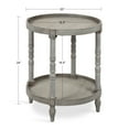 thumbnail image 2 of Kate and Laurel Bellport Shabby Chic Round Side Accent Table or Plant Stand with Turned Legs and Lower Shelf, Distressed Gray Finish, 2 of 5