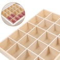 thumbnail image 5 of 20 Compartments Storage Bins Ties Cabinet Organizers Drawer Divider Wardrobe Cover Pine Material Box Bamboo Wooden Miss, 5 of 6