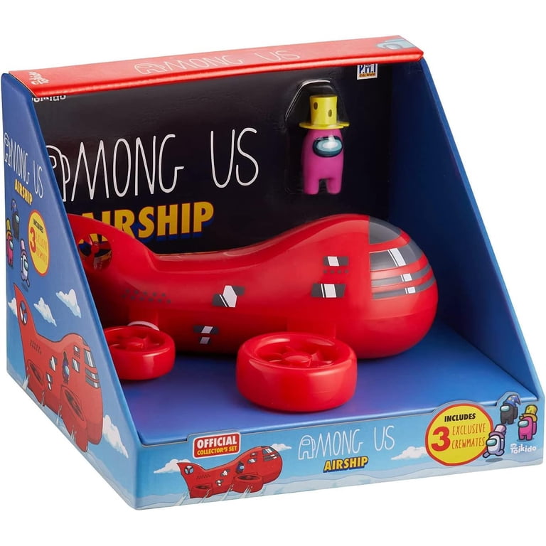 Among Us Airship 3ct Exclusive Crewmate Figures Pink Black White