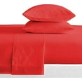 thumbnail image 3 of Hotel Quality Luxurious & Soft 4 Piece Sheet Set – 100% Long Staple Egyptian Cotton, Red, Deep Pocket 10 Inch, Ultra-Breathable, Wrinkle-Resistant Bedding (King), 3 of 5