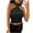 Black1, variant on JGGSPWM Women's Casual Halter Crop Top Ribbed Knit Tank Top Criss Cross Fitting Tee Pink L