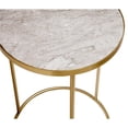 thumbnail image 4 of Dolly White Genuine Marble Top and Gold Base Nesting End Tables, 4 of 7