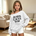 thumbnail image 3 of bravefron Girls Hoodie with Graphic Shoulder Design Long Sleeve Cozy Lightweight Pullover Sweatshirt for Everyday Casual Wear, 3 of 4