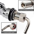 thumbnail image 4 of Stainless Steel Beer Faucet with Flow Control, Chrome Plated Tap for Home Bar, Rustproof and Leak-Proof Design, Adjustable Draft Dispenser, 4 of 5