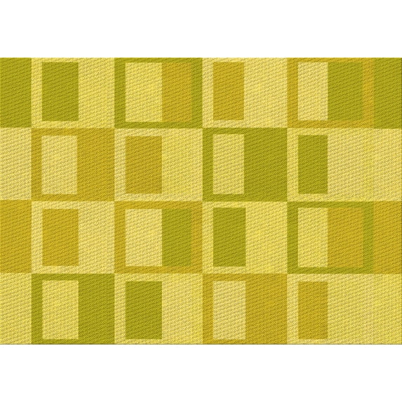 Ahgly Company Indoor Rectangle Patterned Golden Yellow Area Rugs, 4' x 6'