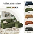 thumbnail image 5 of COPIAE 80 inch Convertible Sectional Sofa, L-Shaped Sofa Sleeper with Reversible Chaise,Couch Bed with Storage,Removable Armrest,Modern Pull Out Bed for Living Room Bedroom,Corduroy Green, 5 of 14