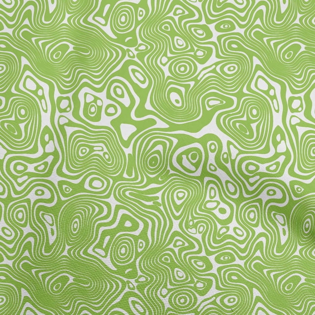 oneOone Rayon Light Green Fabric Moire Sewing Material Print Fabric By The Yard 56 Inch Wide