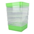 thumbnail image 1 of 4 Tier Stackable Sprouter Kit, Space Saving Micro Stackable Vegetable Growing Tray for Bean Sprouts, With Convenient Design for Gardening Beginners and Busy Office Workers, 1 of 7