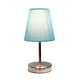 thumbnail image 2 of Simple Designs Lampe de Table Mini Basique en Nickel Sable avec Abat-Jour en Tissu, 2 of 3