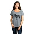 thumbnail image 2 of Thread Tank Bull Terrier Dog Silhouette Women's Relaxed Slouchy Dolman T-Shirt Tee Heather Grey 2X-Large, 2 of 4