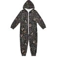 thumbnail image 7 of FORMRS Kids One-Piece Pajamas Hooded Long Sleeve Union Suit Soft Onesie Sleepwear, Sizes 4T-14Y, Floral Dragon Pattern, 7 of 7