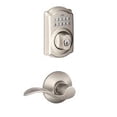 thumbnail image 1 of Schlage Accent Satin Nickel Keyless Keypad Electronic Deadbolt and Lever with Camelot Trim Rated AAA, 1 of 1