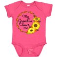 thumbnail image 3 of Inktastic My Grandma Loves Me with Sunflower Wreath Boys or Girls Baby Bodysuit, 3 of 5