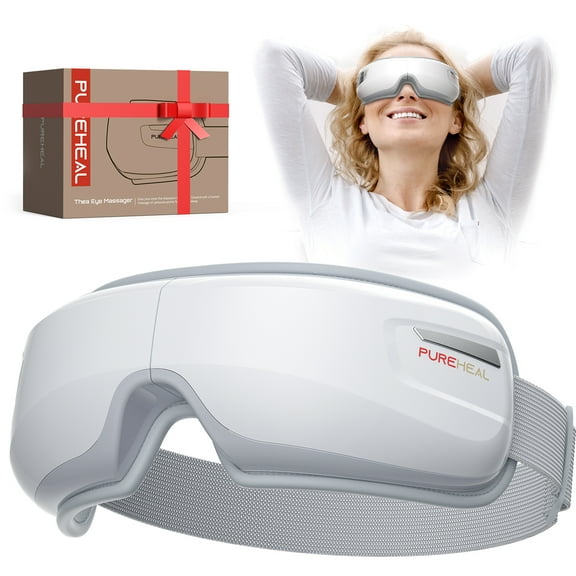 Pureheal Heated Eye Massager with Air Compression, FSA HSA Eligible, Birthday Gifts Eye Mask for Relax, Reduce Strain