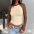 thumbnail image 2 of Long Sleeve Shirts For Women d Shirt Autumn Slim Stretch Color Matching Slight Top Womens Long Sleeve Tops, 2 of 4