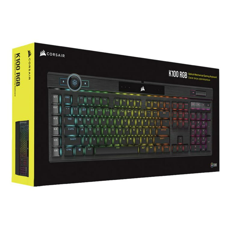 CORSAIR K100 RGB mechanical keyboard with 44-zone LightEdge, more
