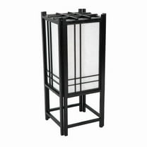 Oriental Furniture 18" Double Cross Shoji Lamp, Black, table lamp