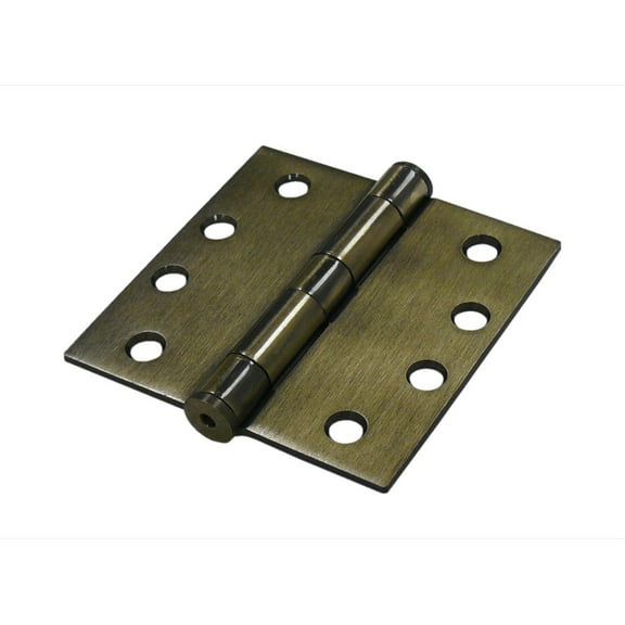 Deltana S44HDBB5 4" x 4" Square Hinge; Heavy Duty; Ball Bearings; Antique Brass Finish