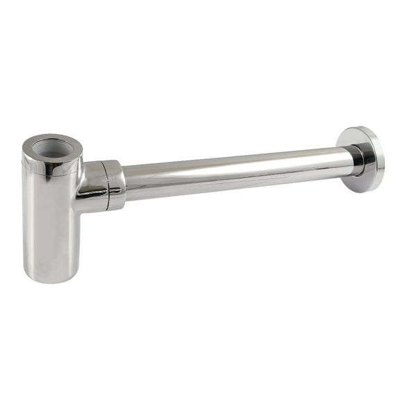 Kingston Brass DD8106 1-1/4 Inch O.D. Brass Round Bottle Trap in Polished Nickel