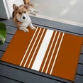 thumbnail image 4 of Burnt Orange White Stripe Entryway Rug 2x3 Area Rug Washable Indoor Doormat Small Bathroom Rugs Low Pile Accent Throw Rugs Modern Rustic Vertical Striped Floor Carpet for Kitchen Bedroom Entrance, 4 of 9