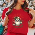 thumbnail image 5 of Funny Christmas Santa Claus Stay Merry And Bright Print T-Shirt Summer Letter Print T Shirt Women Men Short Sleeve Loose Shirts, 5 of 5