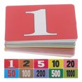 thumbnail image 3 of 40 Pcs Plastic Poker Chip Learning Counters Discs Numbered Poker Cards Game Chips Counting Markers For Math Practice Game Tokens And Teaching Rewards, 3 of 7