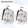 thumbnail image 2 of Rateoe Rabbit And Butterfly Pattern Durable Canvas Backpack for Men & Women – Stylish & Lightweight – Adjustable Straps, Multiple Pockets – Fits 15-17 Inch LaptopsSmall, 2 of 5