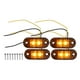thumbnail image 1 of Unique Bargains Luz de marcador lateral delantera trasera 2 LED para camión, caravana, furgoneta, camión, RV, plástico ámbar (juego de 4), 1 of 1
