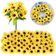 thumbnail image 1 of Girasol artificial Sunjoy Tech - Girasoles falsos amarillos pequeños de seda a granel para decoración de bodas, fiestas, manualidades con flores falsas, accesorios de bricolaje, 1 of 8