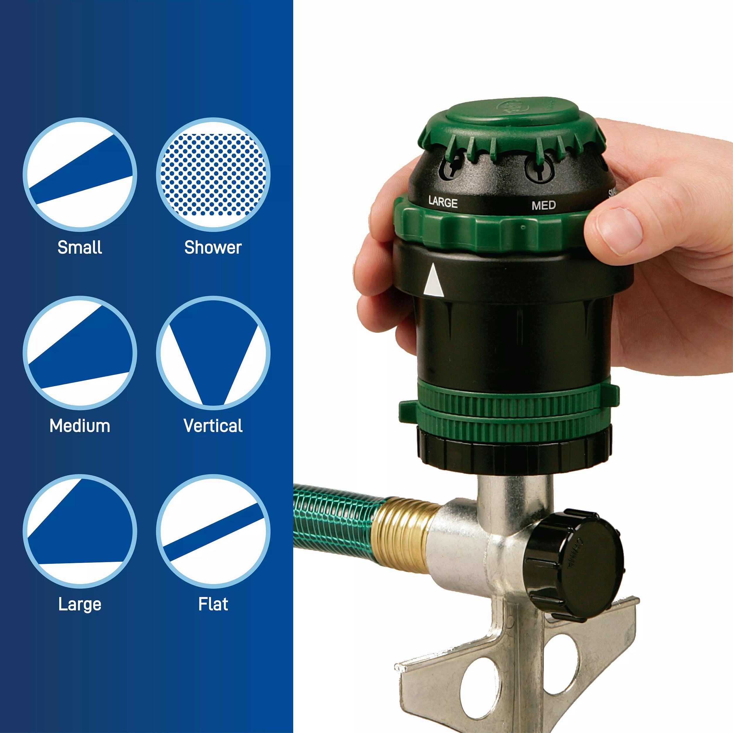 Orbit H2O-6 Gear-Drive Outdoor Hose Watering Lawn Sprinkler on Metal T Spike