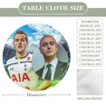 thumbnail image 2 of Harry Kane-theme Fitted Round Tablecloths Elastic Edged Table Covers Waterproof Table Cloth for Kitchen Holiday Party Tables Decor 150cm, 2 of 6