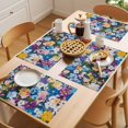 thumbnail image 5 of Spring Wildflowers Placemats Set of 6, Bright Oil Painting Gradient Blue Pink Purple Floral Non-Slip Place Mats Washable Table Mats for Kitchen Dining Table Decorations Indoor/Outdoor, 5 of 9