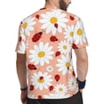 thumbnail image 2 of Wukai Daisy and Ladybug Print Men's Short-Sleeved Mesh T-Shirt,Quick-Dry Short Sleeve Workout T-Shirt-X-Small, 2 of 8