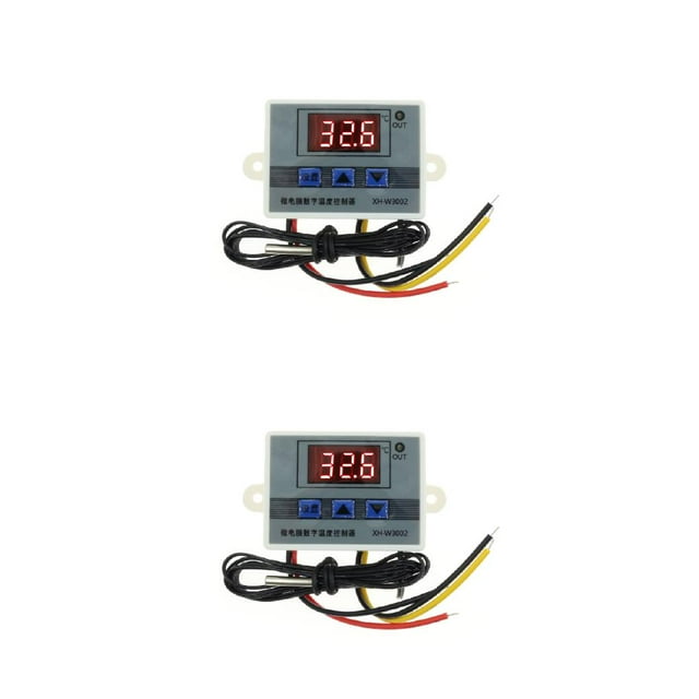 Maoww Thermometer LED Screen Temperature Controller 50/60Hz Humidity Regulator Cooling Control Multipurpose Hygrometer 24V 2Set