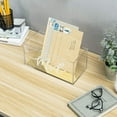 thumbnail image 4 of MyGift Modern Clear Acrylic Mail Storage Box with Brass Mirror Bottom, 4 of 7