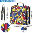 thumbnail image 2 of FORMRS Zipper Binder with Shoulder Strap 2-inch Ring 500 Sheet Capacity File Bag, Art Triangles, 2 of 5