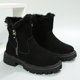 thumbnail image 4 of Botas de nieve de talla grande para mujer Zapatos de mujer con forro polar de invierno botas cálidas, 4 of 6