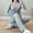 Gray, variant on FAMTKT Maternity Nursing Pajama Set Long Sleeves Breastfeeding Sleepwear Soft Hospital Pregnancy pjs Sets, Women's Pajama Sets( XL, White )