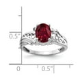 thumbnail image 2 of Primal Gold 14 Karat White Gold 8x6mm Oval Lab Created Ruby and Diamond Ring, 2 of 3