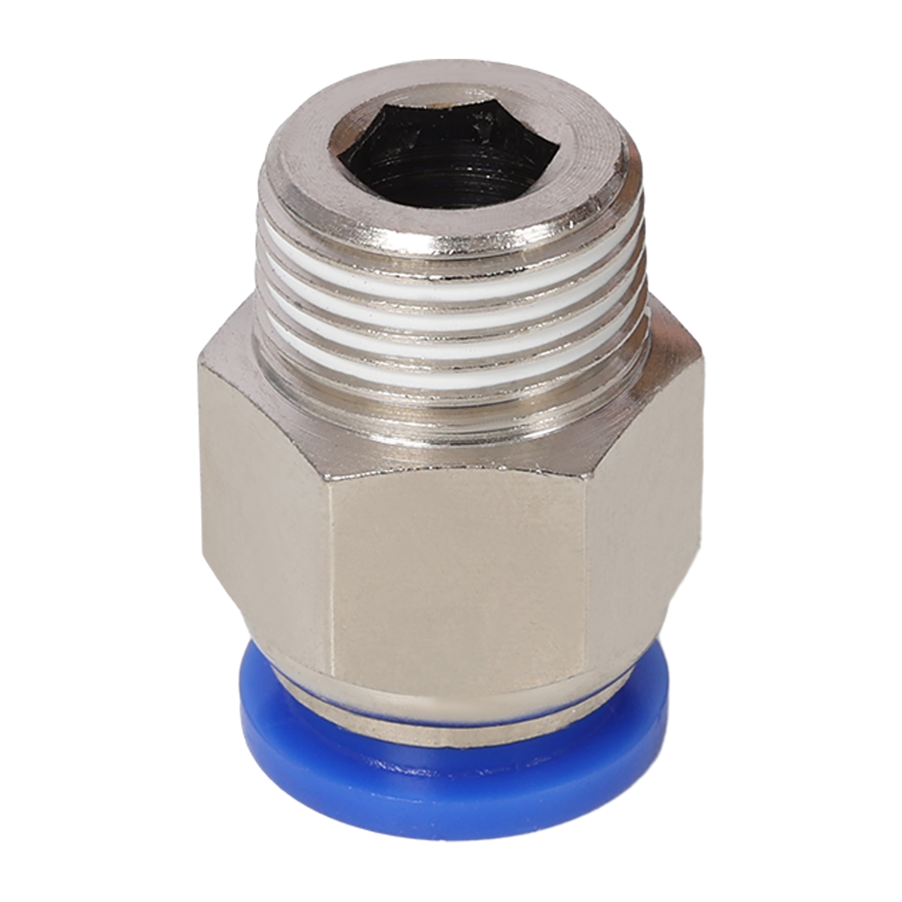Air Push to Connect Kit: Complete 1/2" (OD) / 3/8" (ID) x 100-Feet TPEE Tubing Air Piping System,Blue Tubing