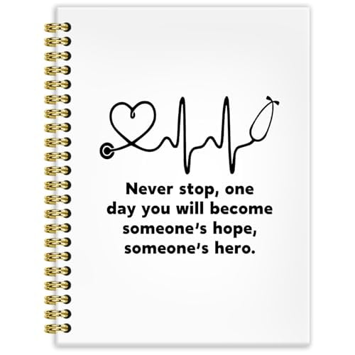 Inspirational Nurse Notebook Journal 5.5x8.3, Nursing Gifts for New Grad Nurses, Future Nurse Doctor Appreciation Gifts, Nursing Hardcover Spiral Notebooks for Note Taking$$Office