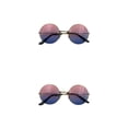 thumbnail image 3 of Gafas de sol Vogacara diseño especial creativo Marco de metal color rosa azul, 3 of 6