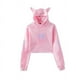 thumbnail image 1 of Sudadera Recortada con Orejas de Gato de Apoyo de BTS Surrounding, 1 of 3