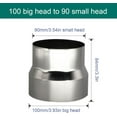 thumbnail image 2 of Stove Pipe Reducer Flue Connector, 1pc Stainless Steel Chimney Flue Liner Reducer Chimney Adaptor Stove Pipe, Big Head to Small Head (Size : 10cm~9cm), 2 of 9