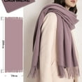 thumbnail image 4 of GZWYHT Shawl Wraps,Shawl Wool Scarf For Women 80''*27'' Ladies Scarfs Gift Box Pashmina Shawls And Wraps Thick Oversized Scarf Winter Scarves for Women Lightweight,Clearance,Shawls And Wraps Purple, 4 of 7