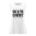 thumbnail image 4 of Fgnfyis T-Shirts Tendance pour Femmes pour Usage Quotidien Sans Manches Col Rond Style avec Imprimé Lettre Polyvalent pour Printemps et Été Parfaitement Assortis avec Pantalons et Shorts T-Shirts Femmes Blanc G, 4 of 5